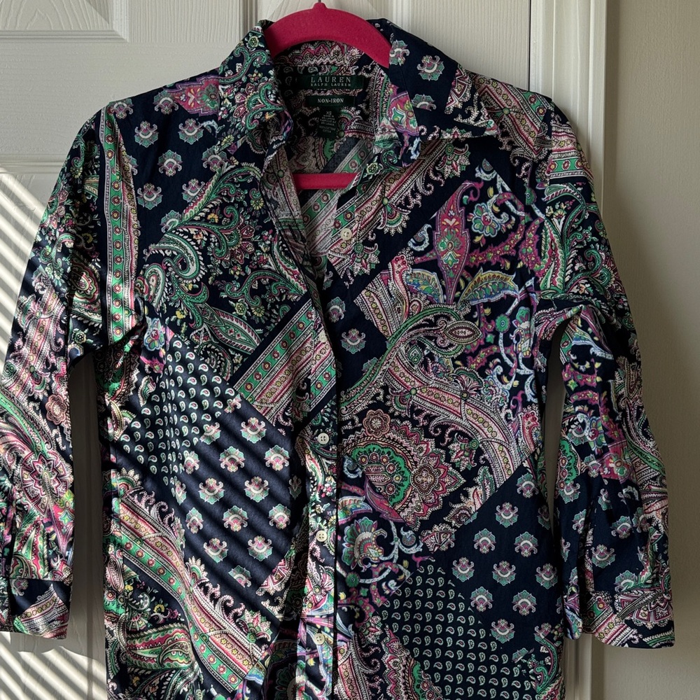 Ralph Lauren Colorful Paisley Button-Up Shirt